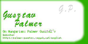 gusztav palmer business card